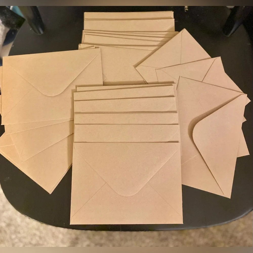 SET OF 25 Brown Paper Recyclable Envelopes - NEW